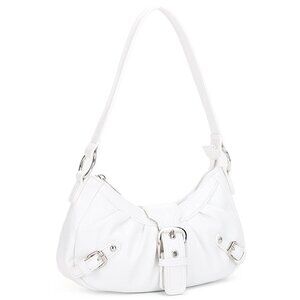 White Buckle Shoulder Bag Vintage Style Vibes NEW